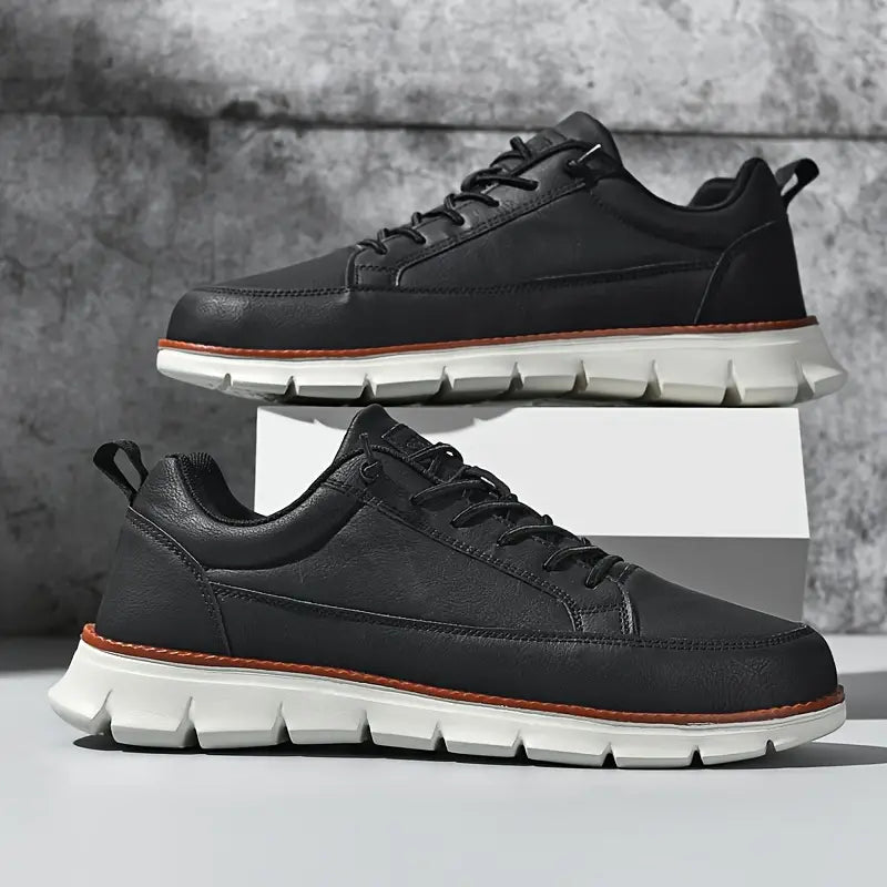 Baskets homme lacets semelle épaisse chaussures marche confort casual légères