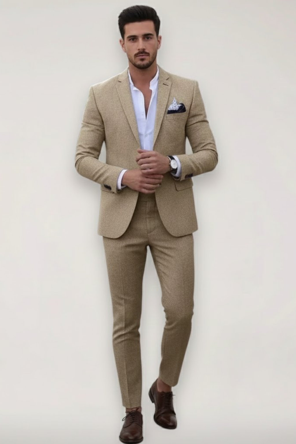 Costume homme coupe slim 2 pièces pour mariage et cérémonie style élégant