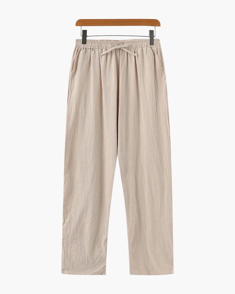 Pantalon homme coupe ample à taille élastique avec cordon de serrage