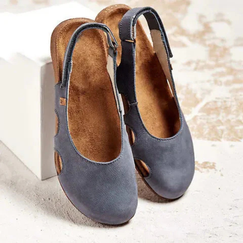 Sandales femme bout fermé slingback découpes semelle confort été