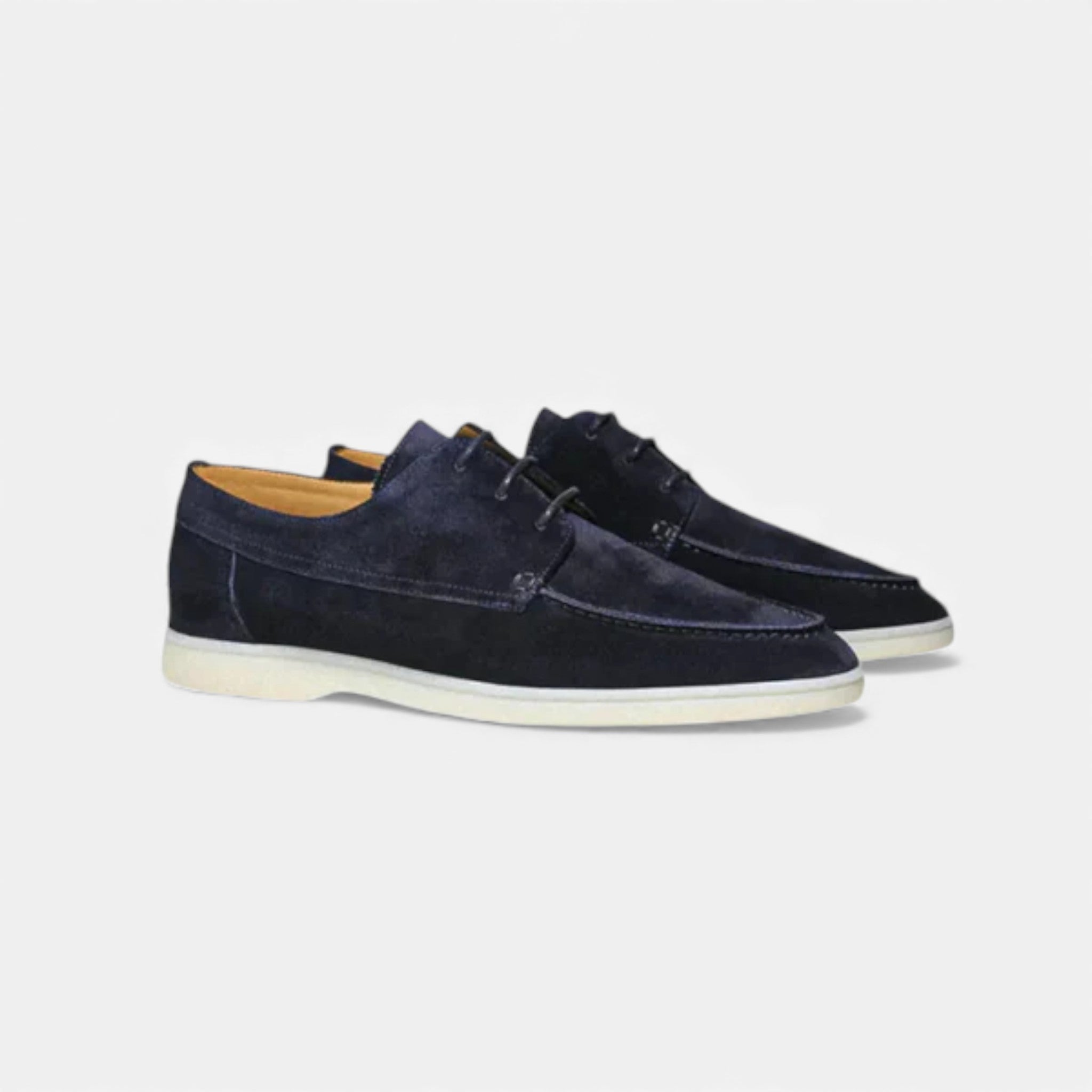 Chaussures bateau homme en daim à lacets avec semelle légère antidérapante