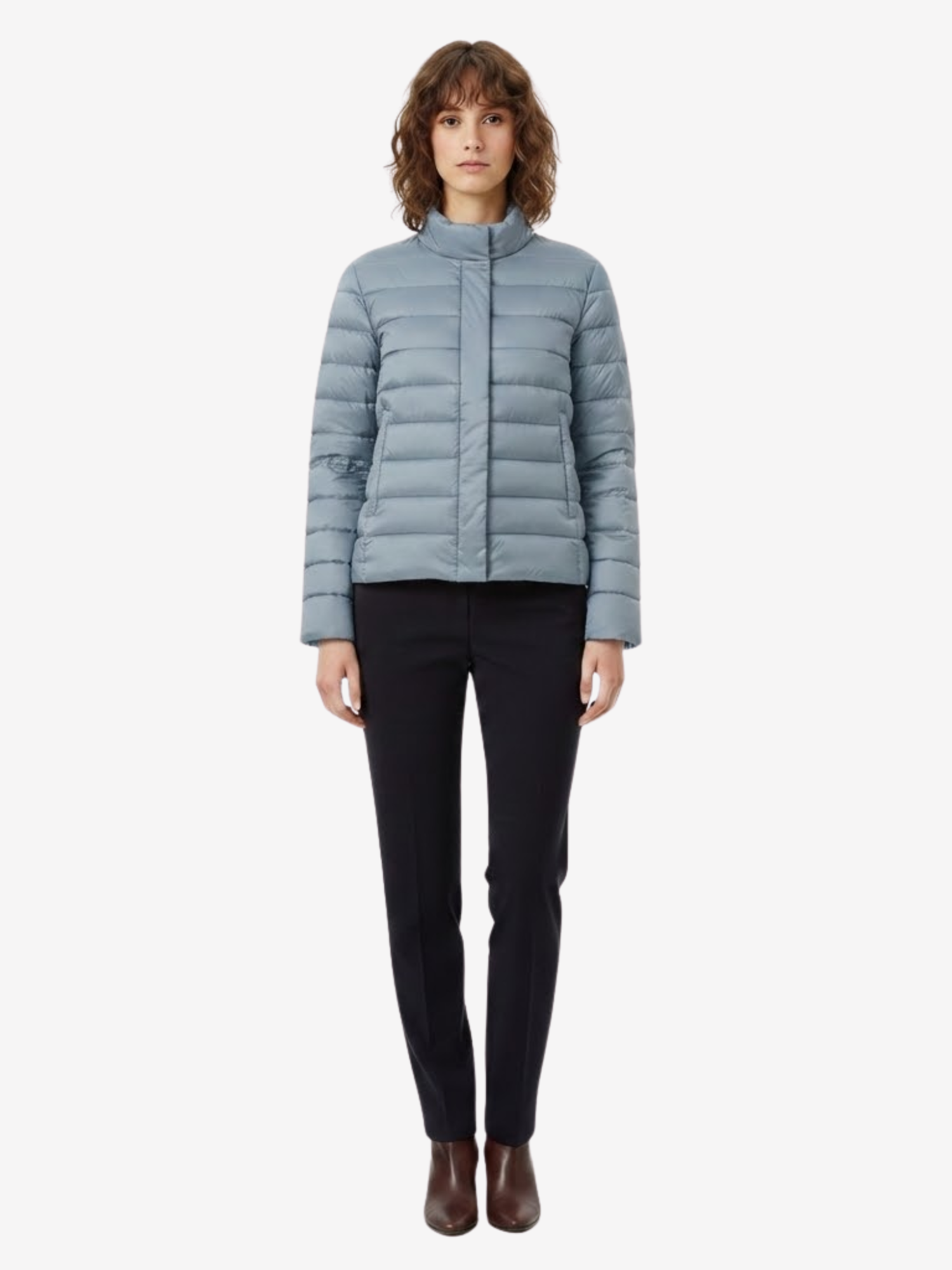 Doudoune Femme Légère Matelassée à Col Montant