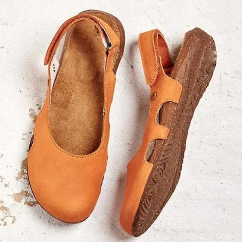 Sandales femme bout fermé slingback découpes semelle confort été