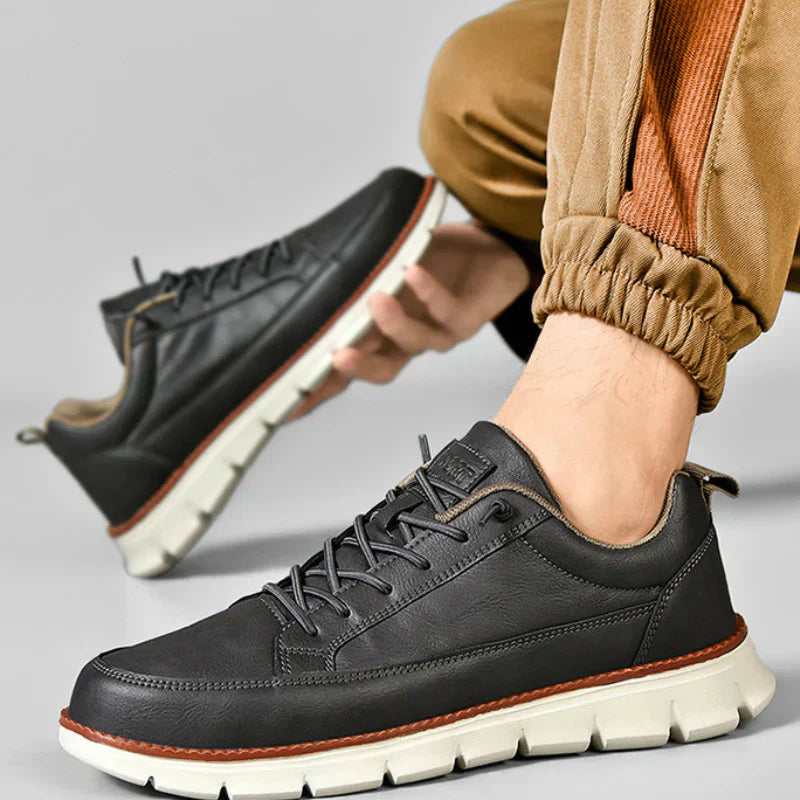 Baskets homme lacets semelle épaisse chaussures marche confort casual légères