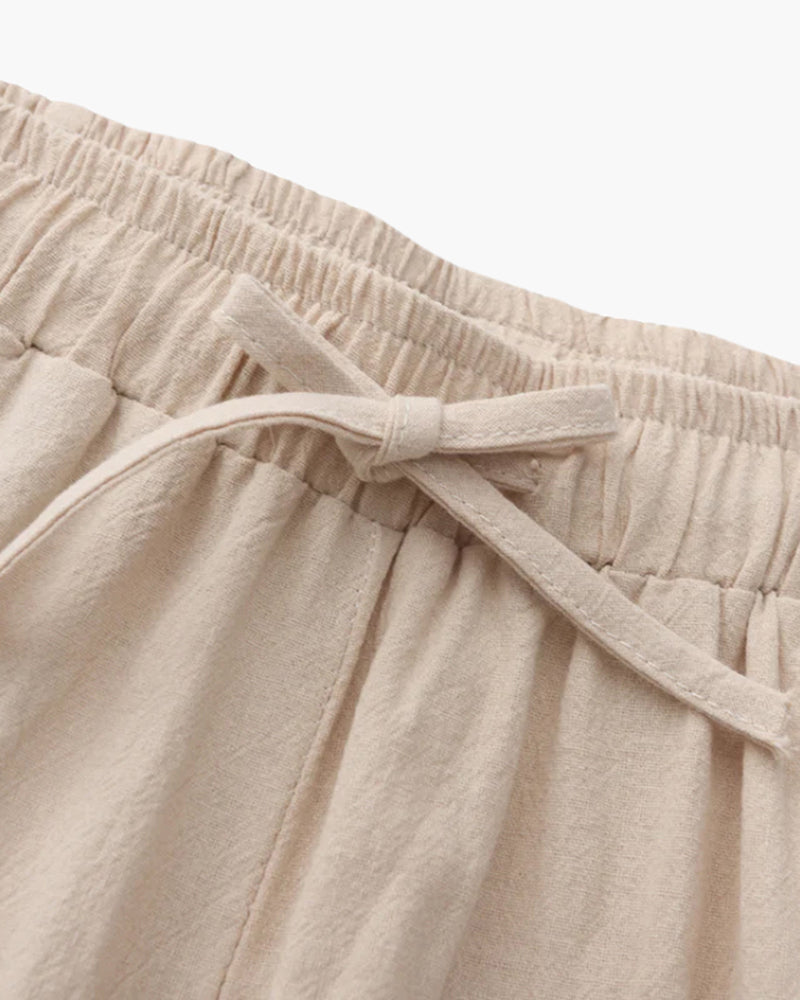 Pantalon homme coupe ample à taille élastique avec cordon de serrage