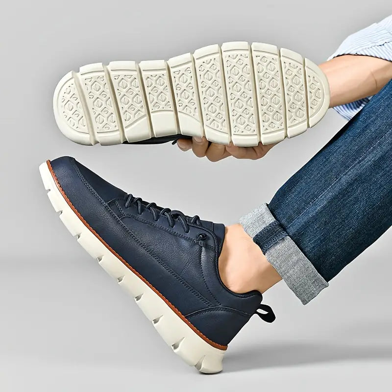 Baskets homme lacets semelle épaisse chaussures marche confort casual légères