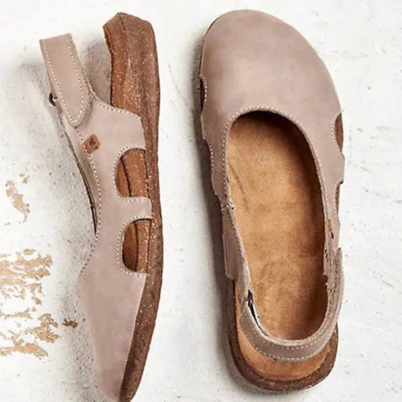 Sandales femme bout fermé slingback découpes semelle confort été