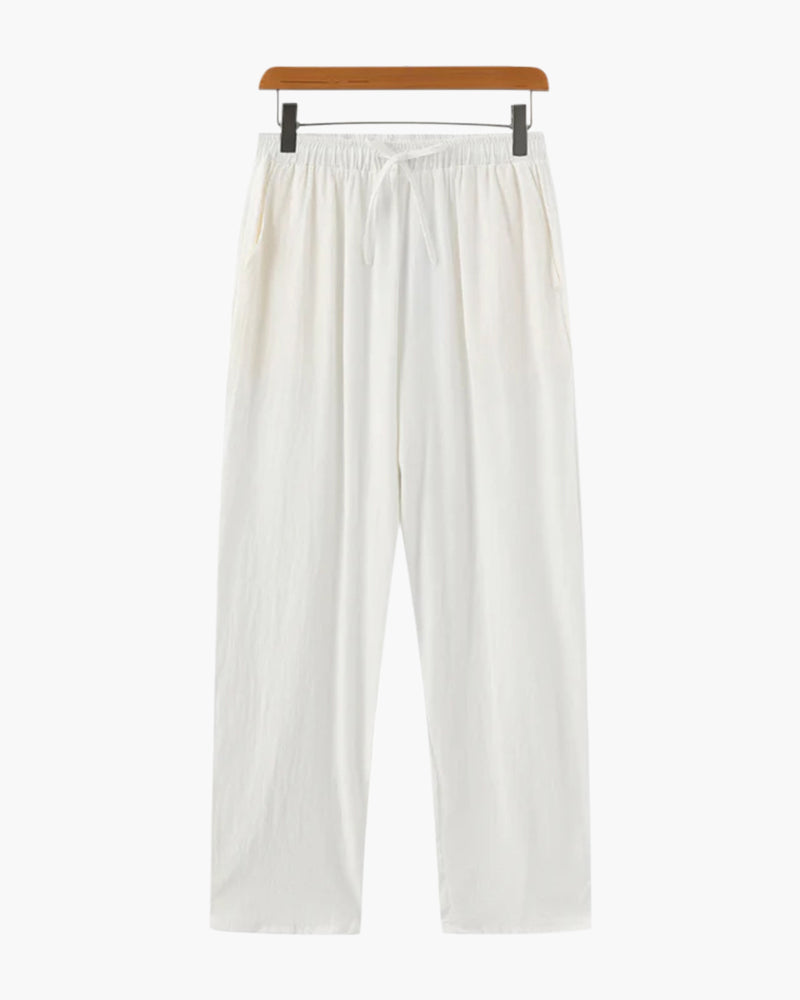 Pantalon homme coupe ample à taille élastique avec cordon de serrage