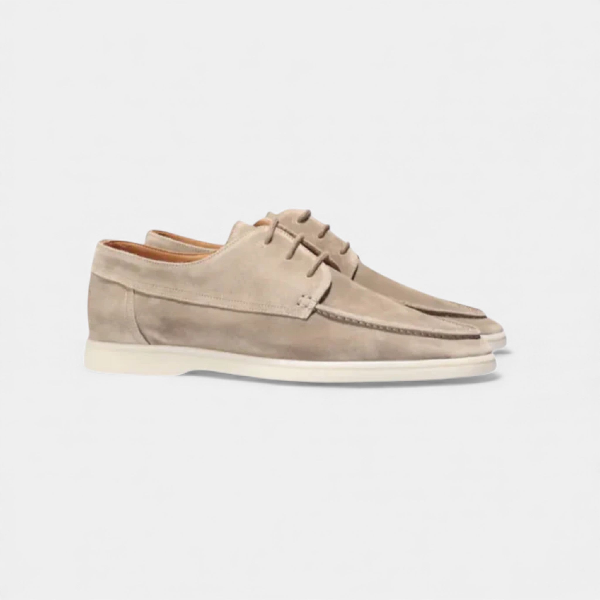 Chaussures bateau homme en daim à lacets avec semelle légère antidérapante