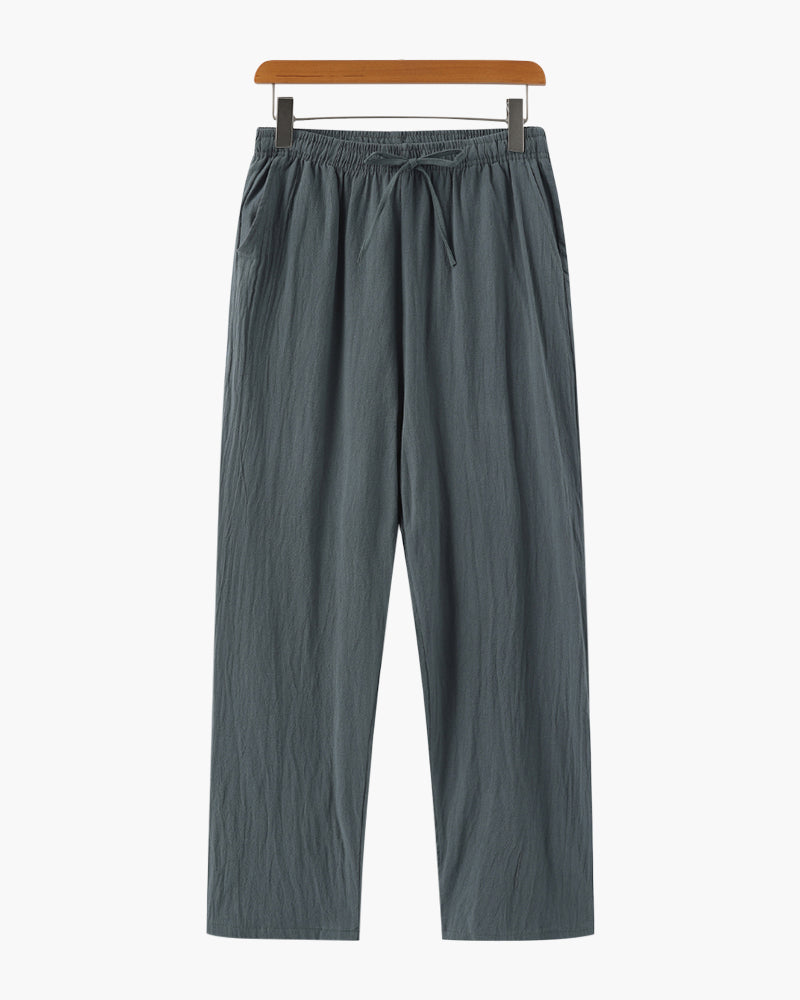 Pantalon homme coupe ample à taille élastique avec cordon de serrage