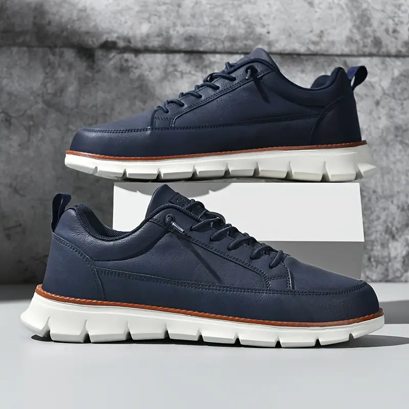 Baskets homme lacets semelle épaisse chaussures marche confort casual légères
