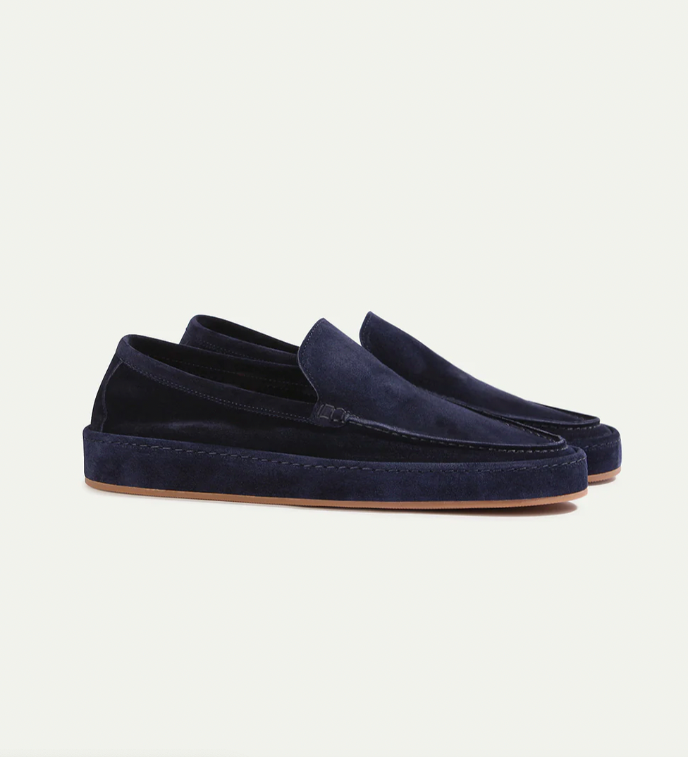 Mocassins homme en daim style casual chic à enfiler semelle confortable