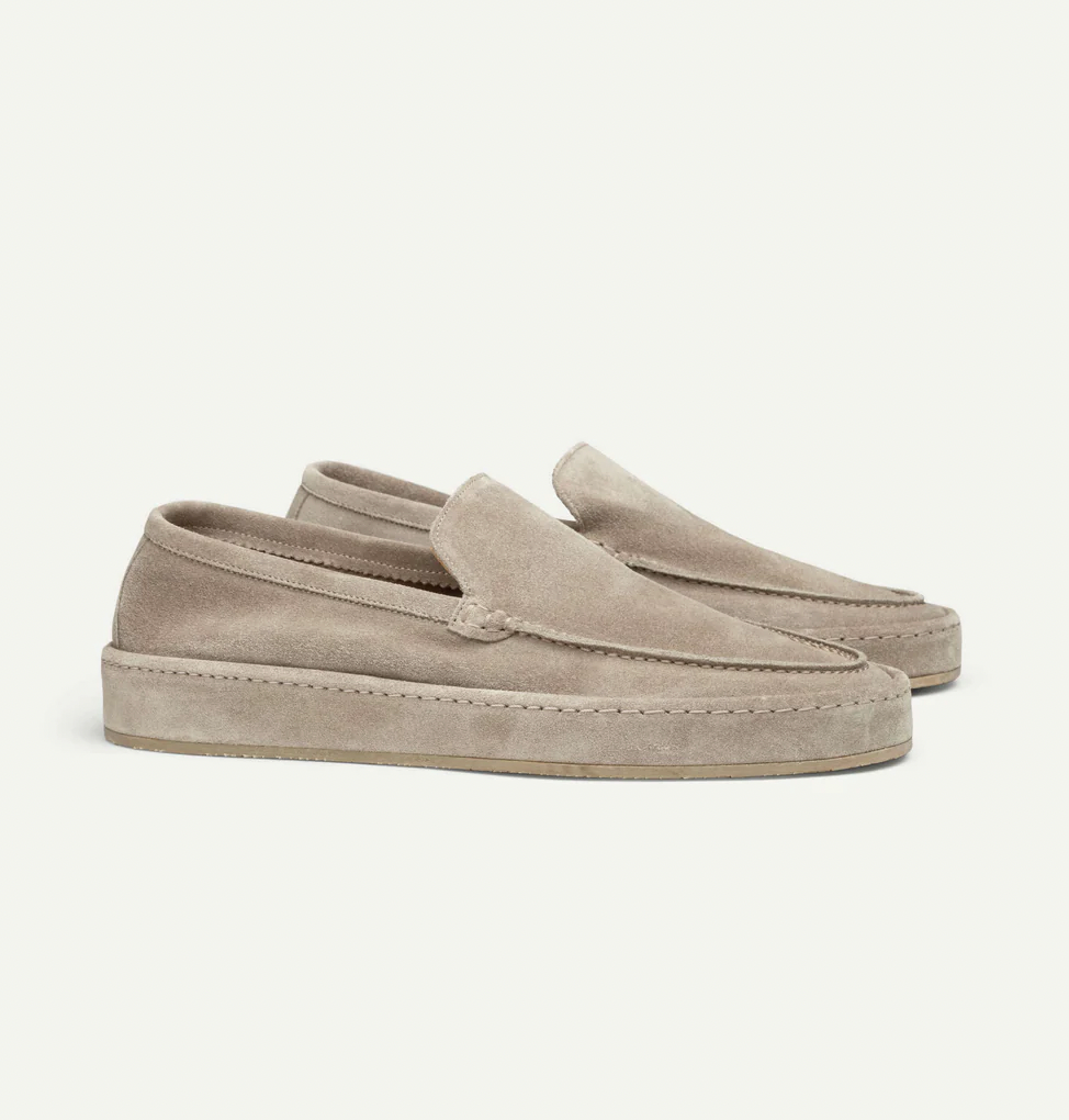 Mocassins homme en daim style casual chic à enfiler semelle confortable