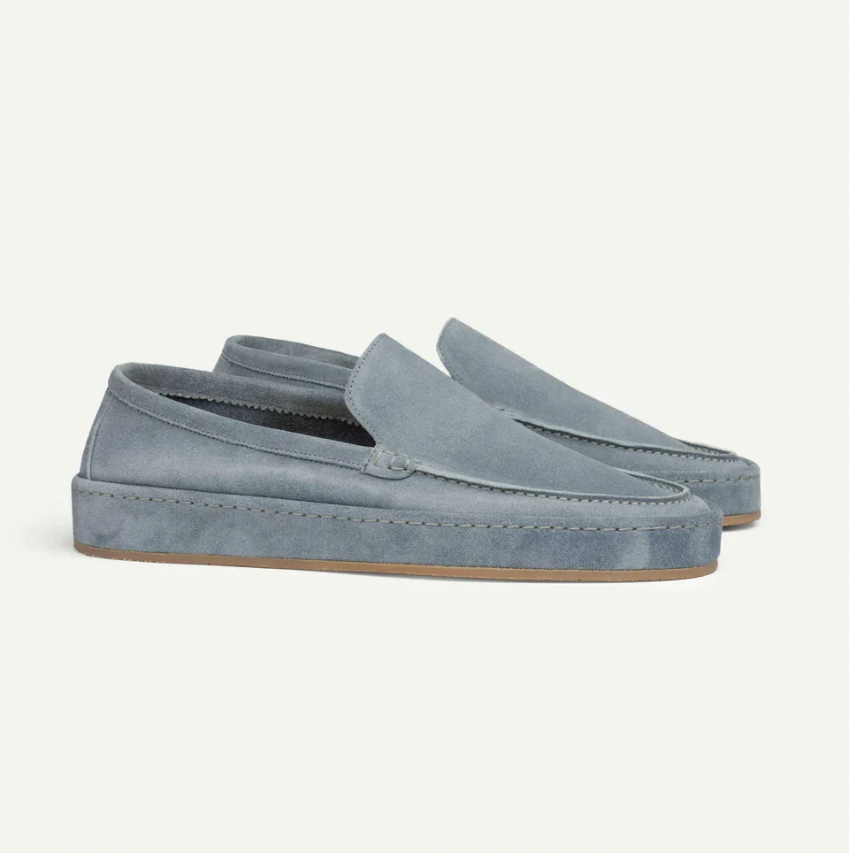 Mocassins homme en daim style casual chic à enfiler semelle confortable