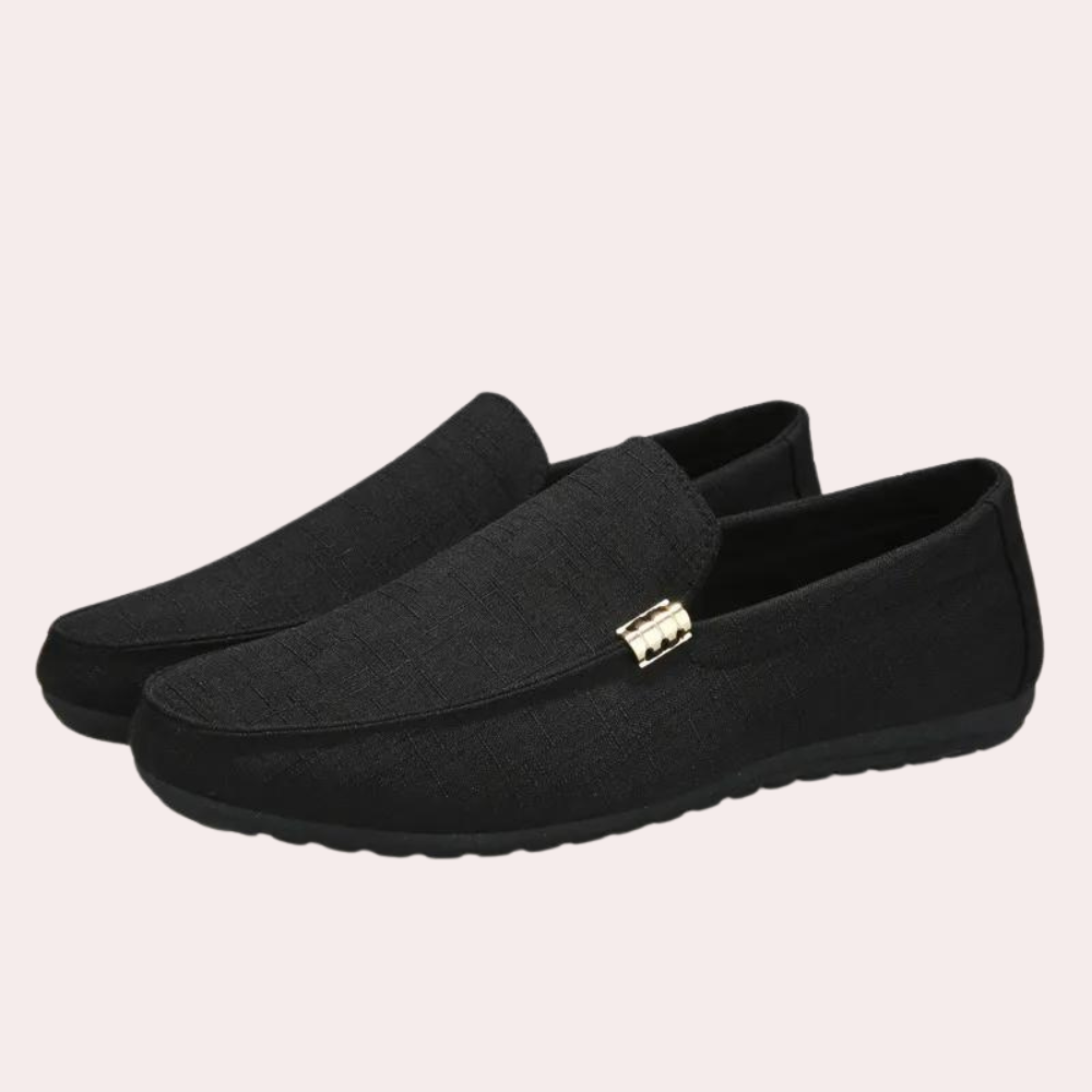 Mocassins homme sans lacets effet lin style casual chic confort été