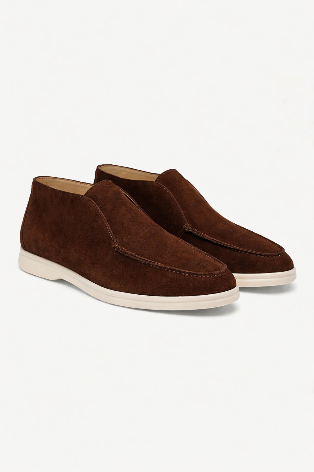 Mocassins homme effet daim sans lacets style casual chic semelle confortable