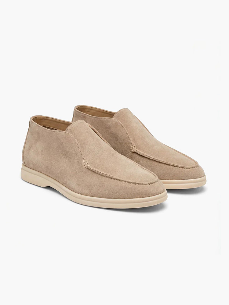 Mocassins homme effet daim sans lacets style casual chic semelle confortable