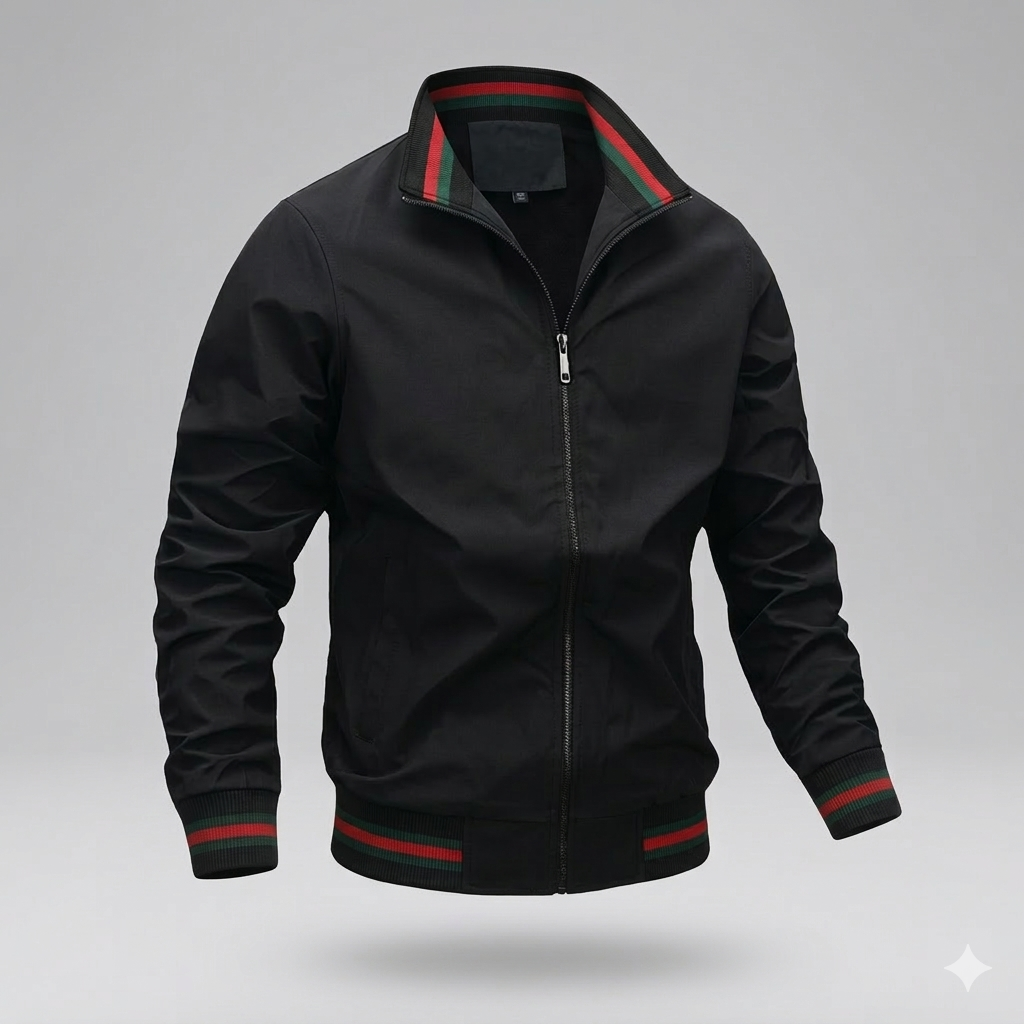 Blouson homme léger d’été zippé style casual col montant