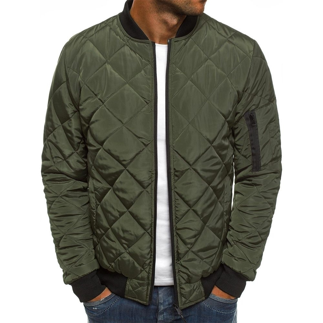 Veste matelassée bomber homme col rond zippée