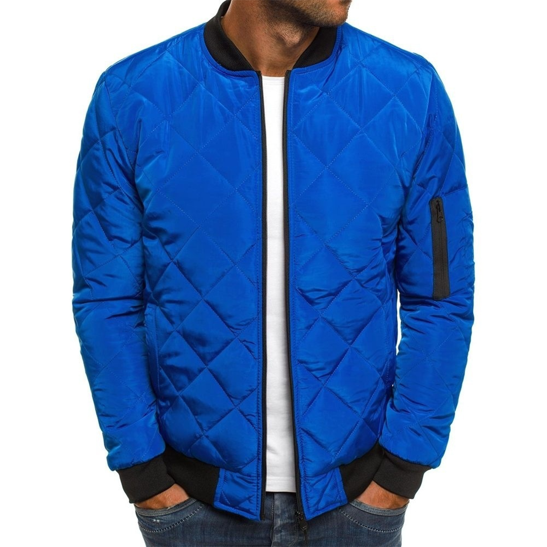 Veste matelassée bomber homme col rond zippée
