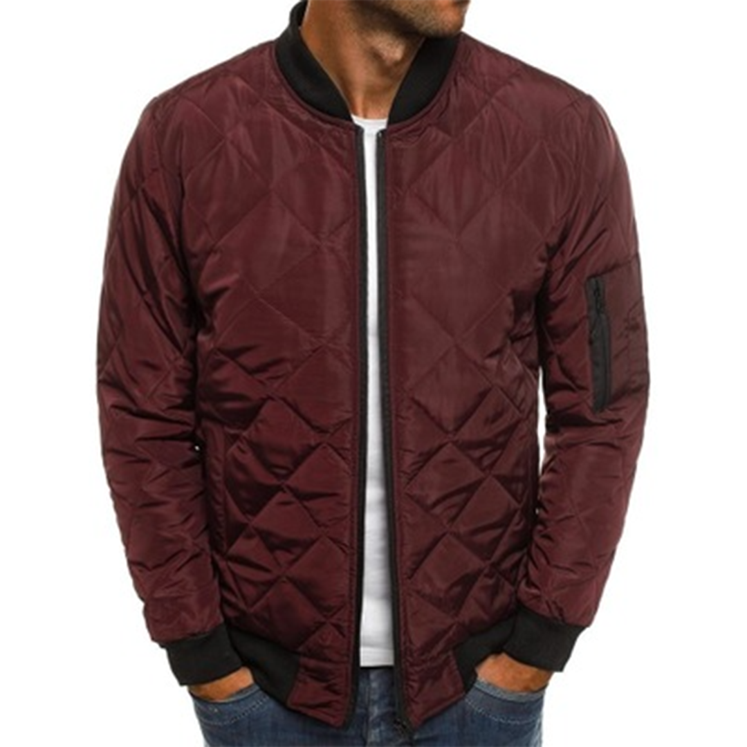 Veste matelassée bomber homme col rond zippée