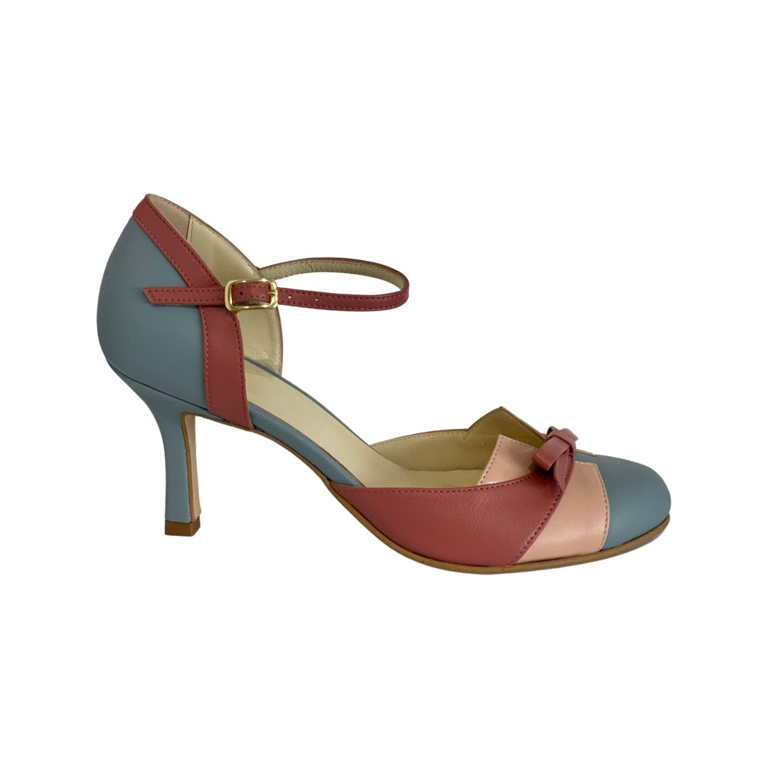 Escarpins femme bride cheville talon moyen bout rond chaussures confortables élégantes