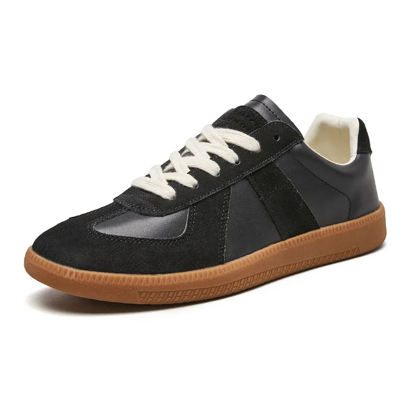 Baskets homme rétro à lacets style tennis casual semelle gomme antidérapante