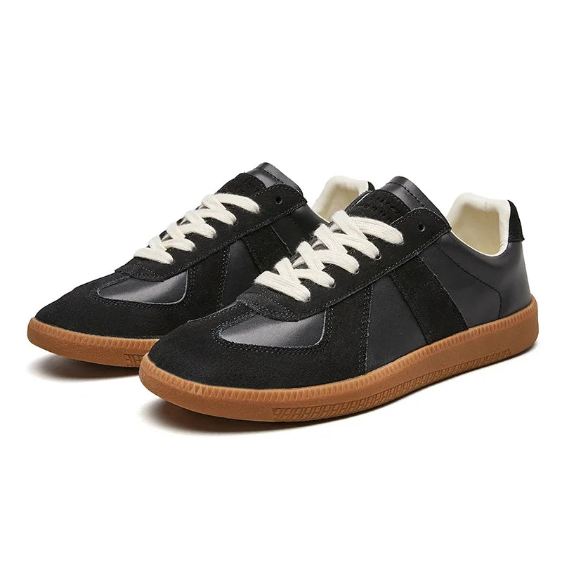 Baskets homme rétro à lacets style tennis casual semelle gomme antidérapante
