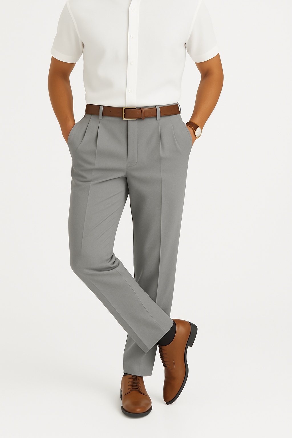Pantalon costume homme coupe ajustée tailleur business élégant ville