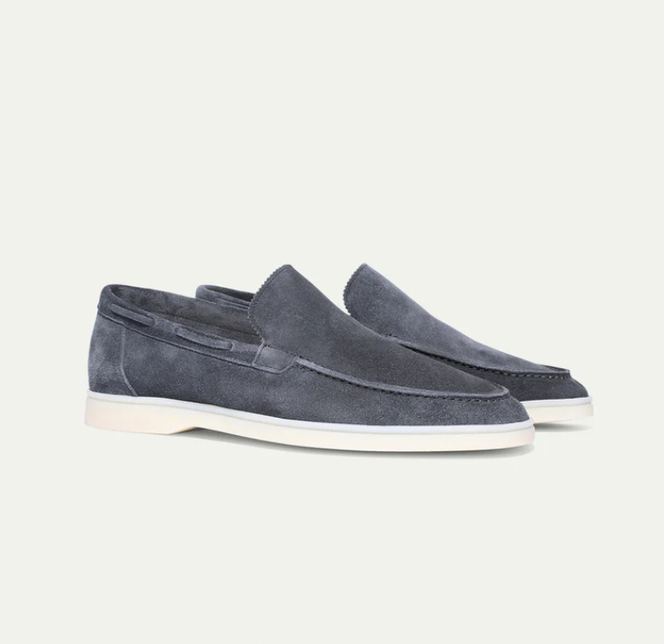 Mocassins homme slip-on daim semelle souple style casual