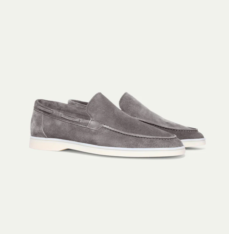 Mocassins homme slip-on daim semelle souple style casual