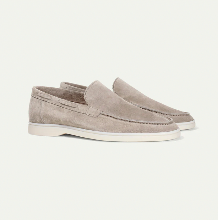 Mocassins homme slip-on daim semelle souple style casual