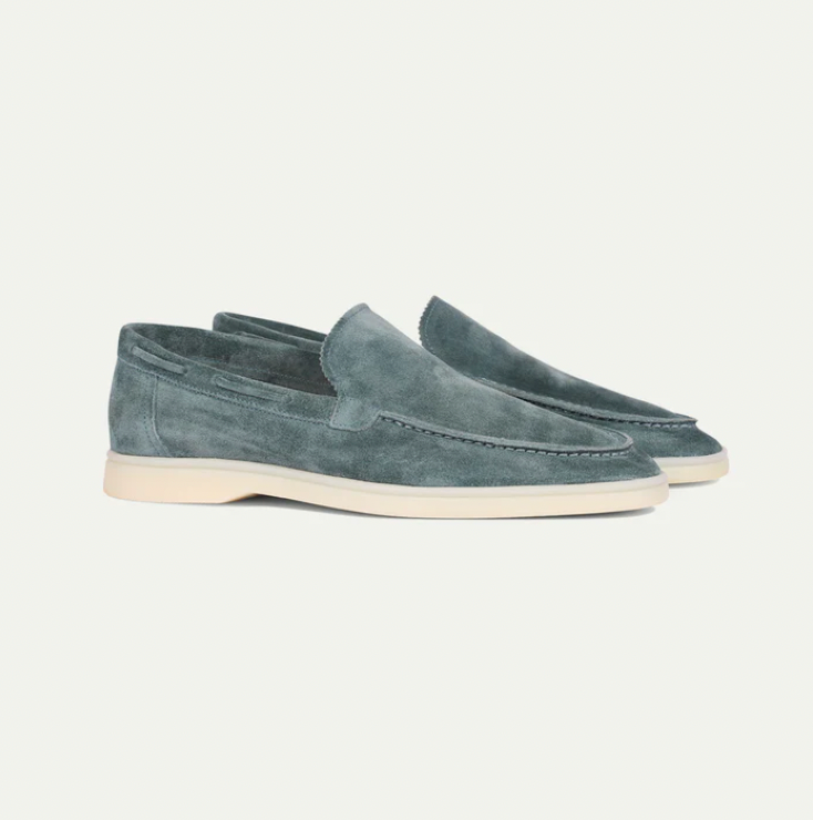 Mocassins homme slip-on daim semelle souple style casual