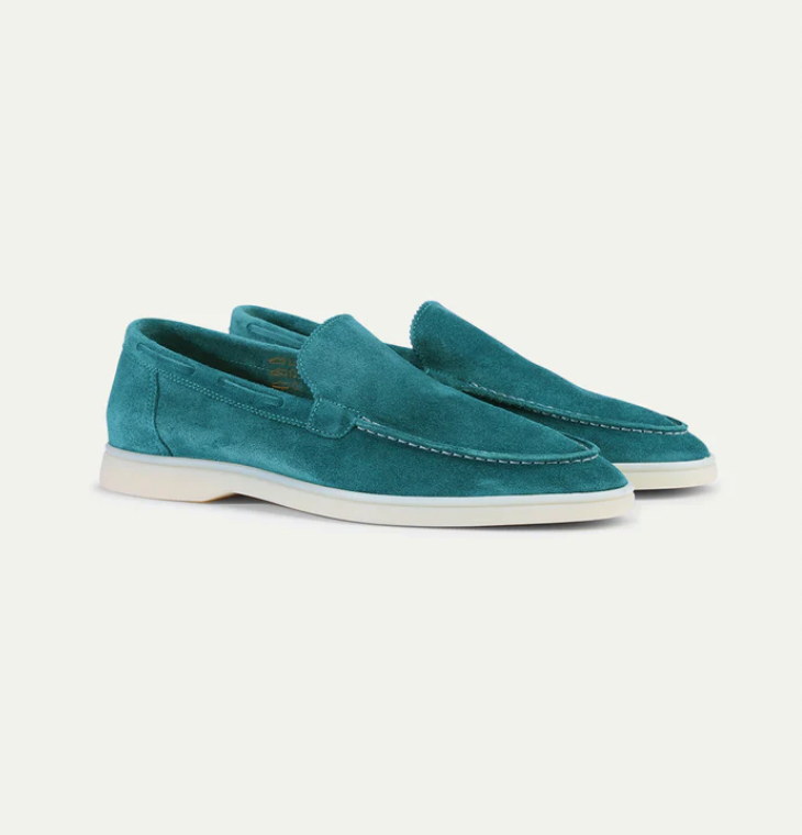 Mocassins homme slip-on daim semelle souple style casual