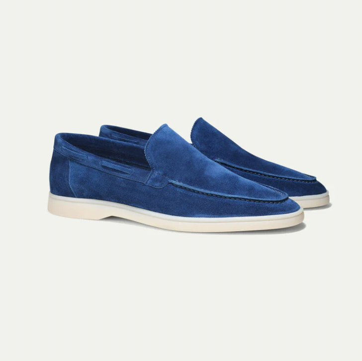 Mocassins homme slip-on daim semelle souple style casual
