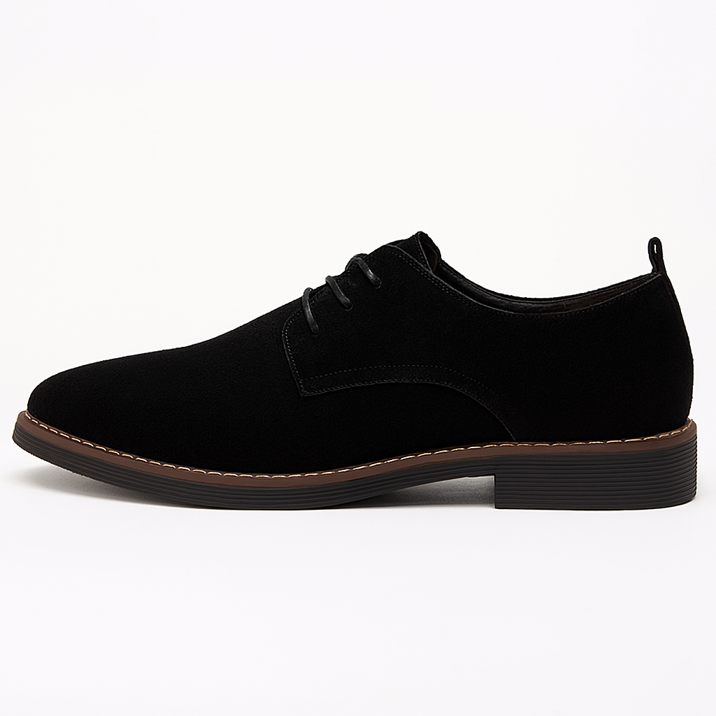 Chaussures derby homme daim à lacets bout rond casual