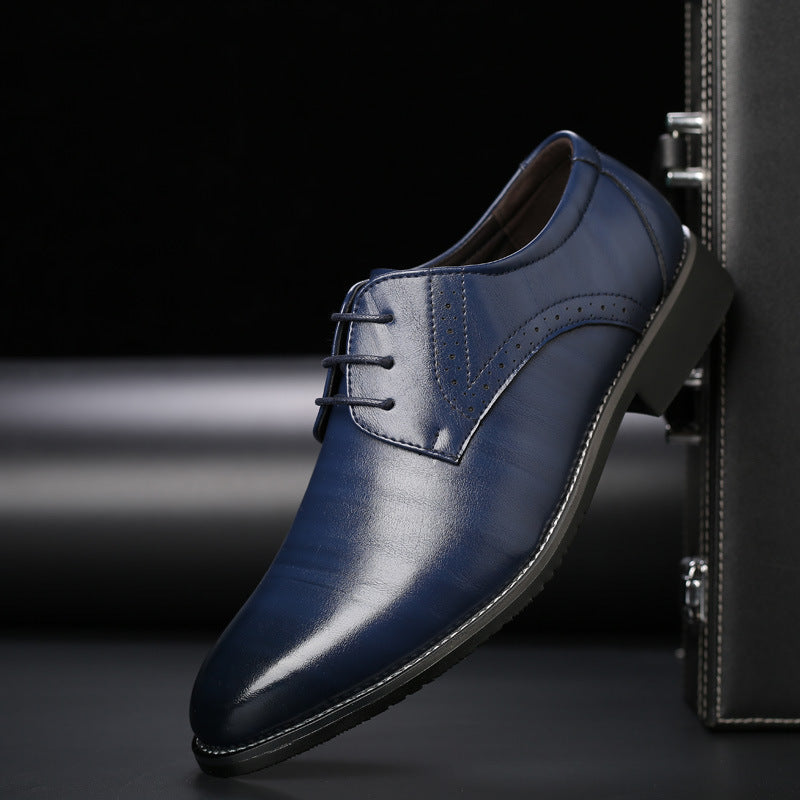 Chaussures derby homme lacets style formel élégant semelle légère