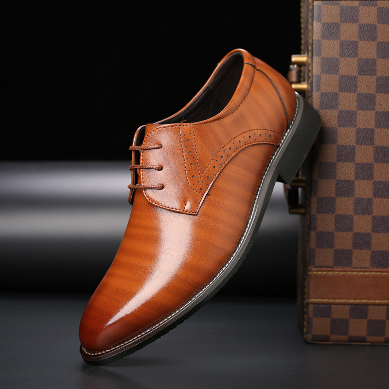 Chaussures derby homme lacets style formel élégant semelle légère
