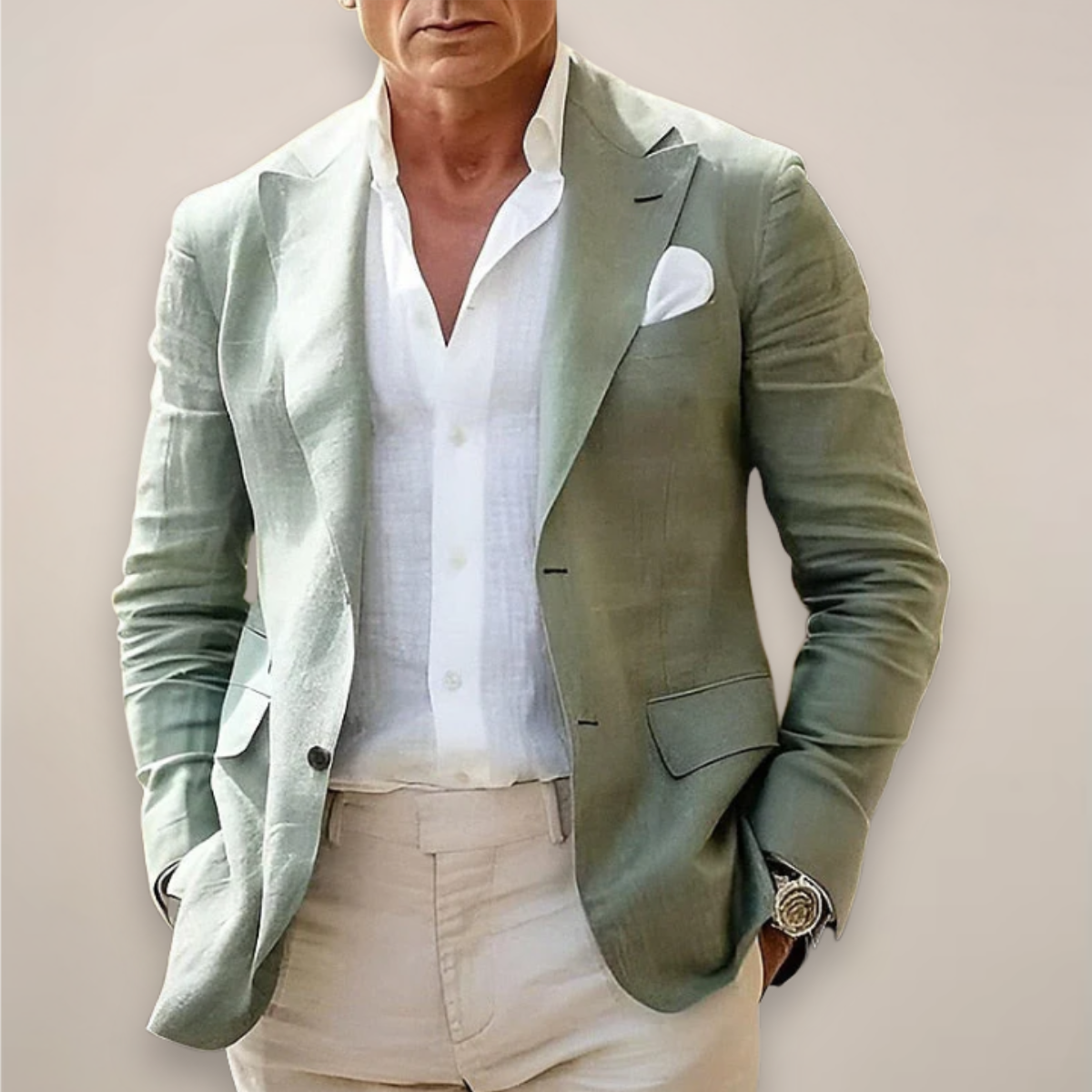 Blazer homme léger coupe slim style business casual pour mariage et cérémonie