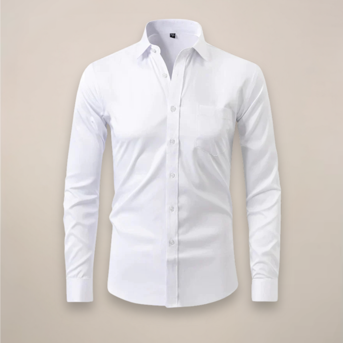 Chemise homme manches longues coupe ajustée sans repassage col classique