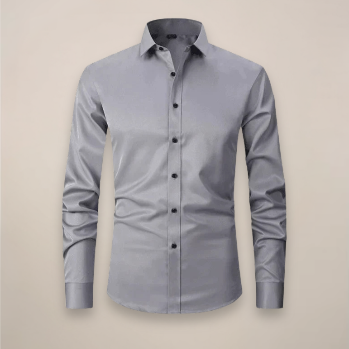 Chemise homme manches longues coupe ajustée sans repassage col classique