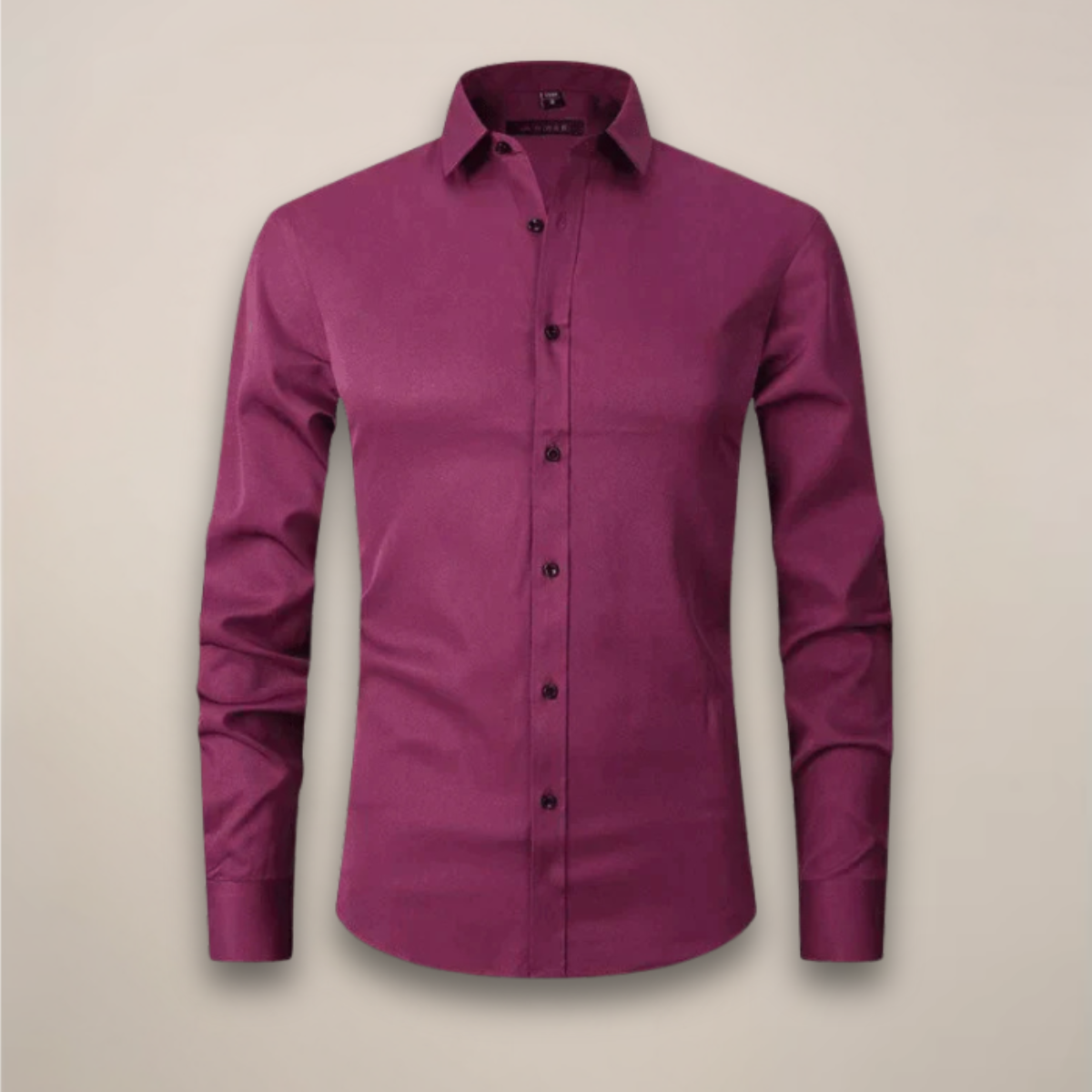 Chemise homme manches longues coupe ajustée sans repassage col classique