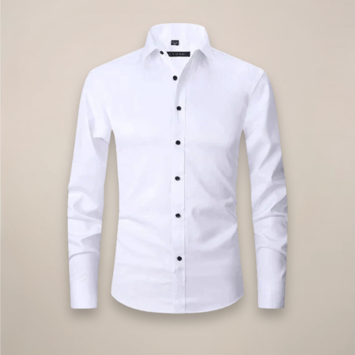 Chemise homme manches longues coupe ajustée sans repassage col classique