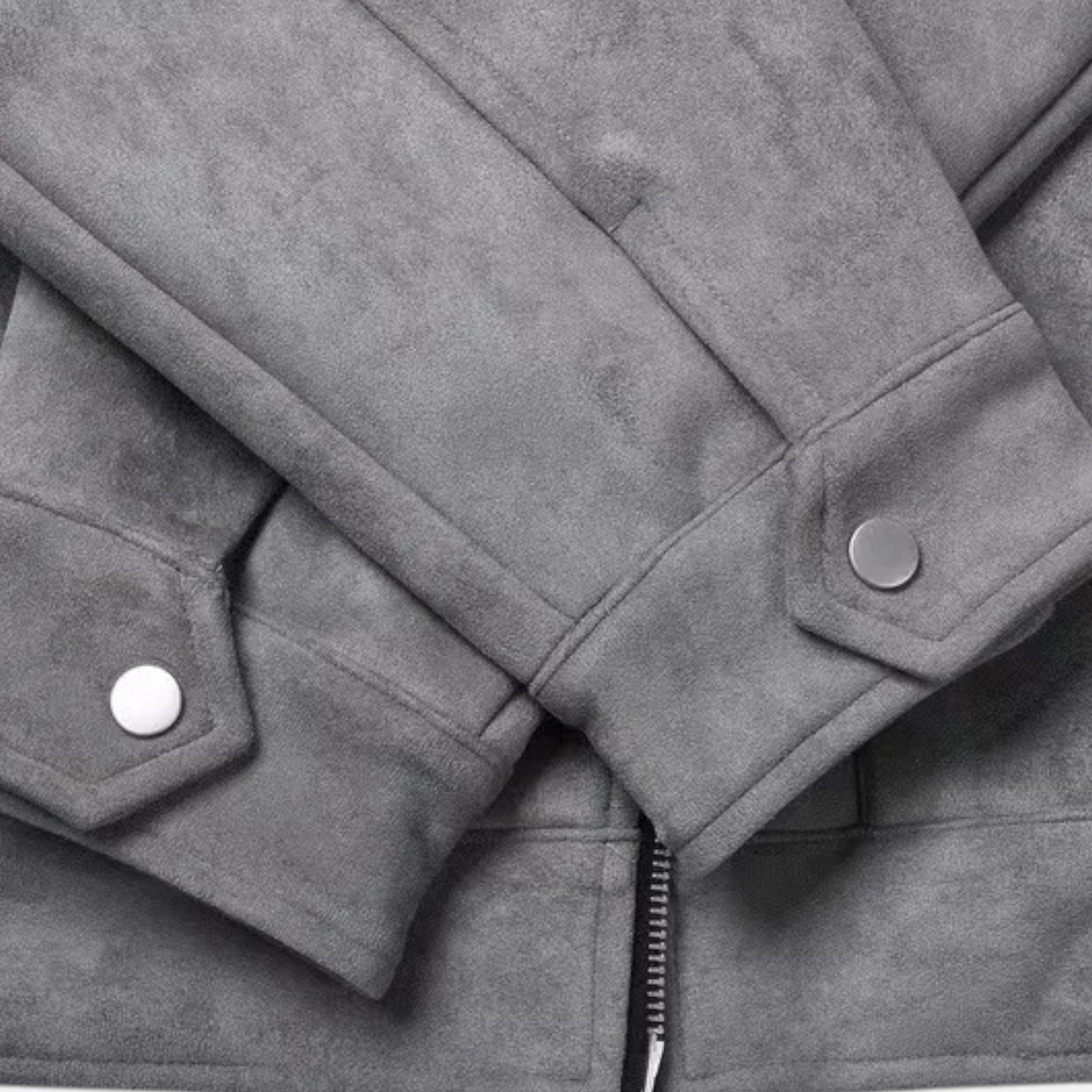 Veste homme zippée coupe droite poches poitrine style utilitaire classique