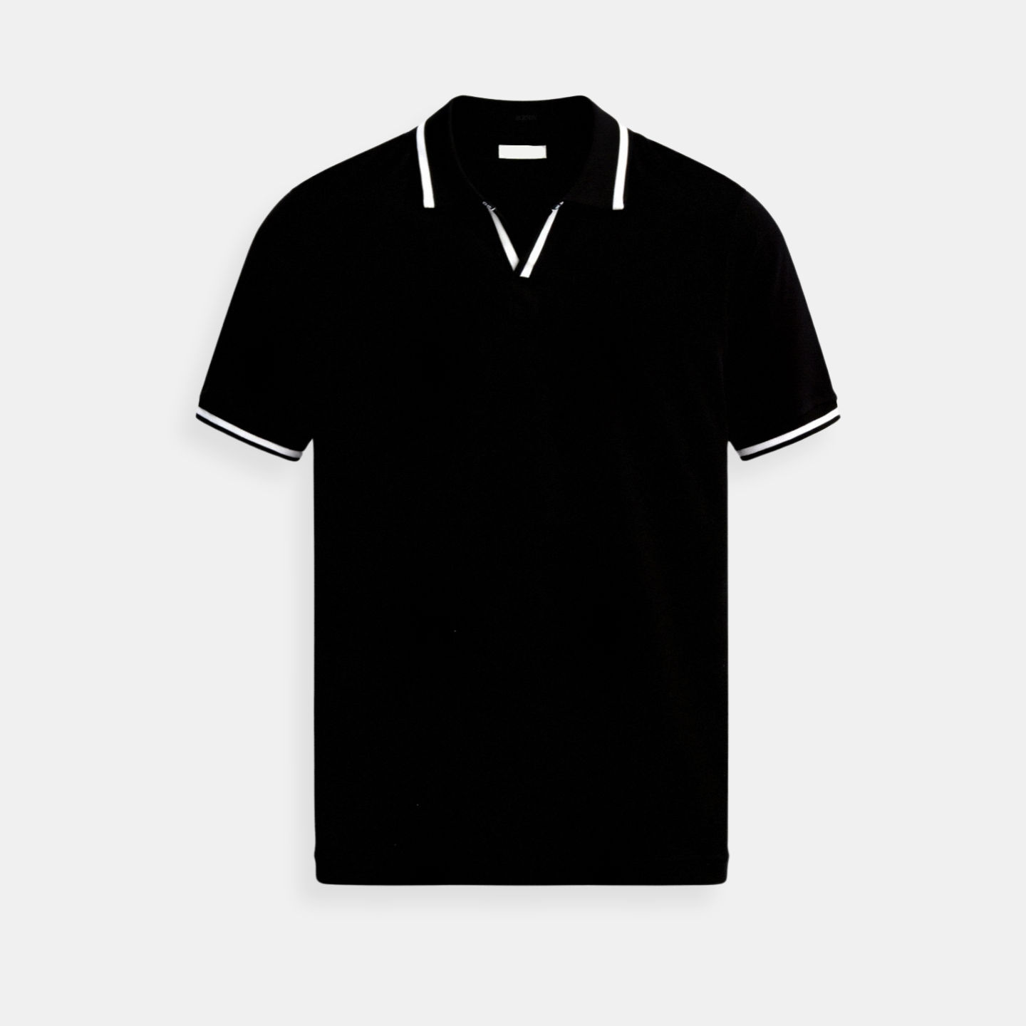Polo homme manches courtes col zippé coupe ajustée style élégant