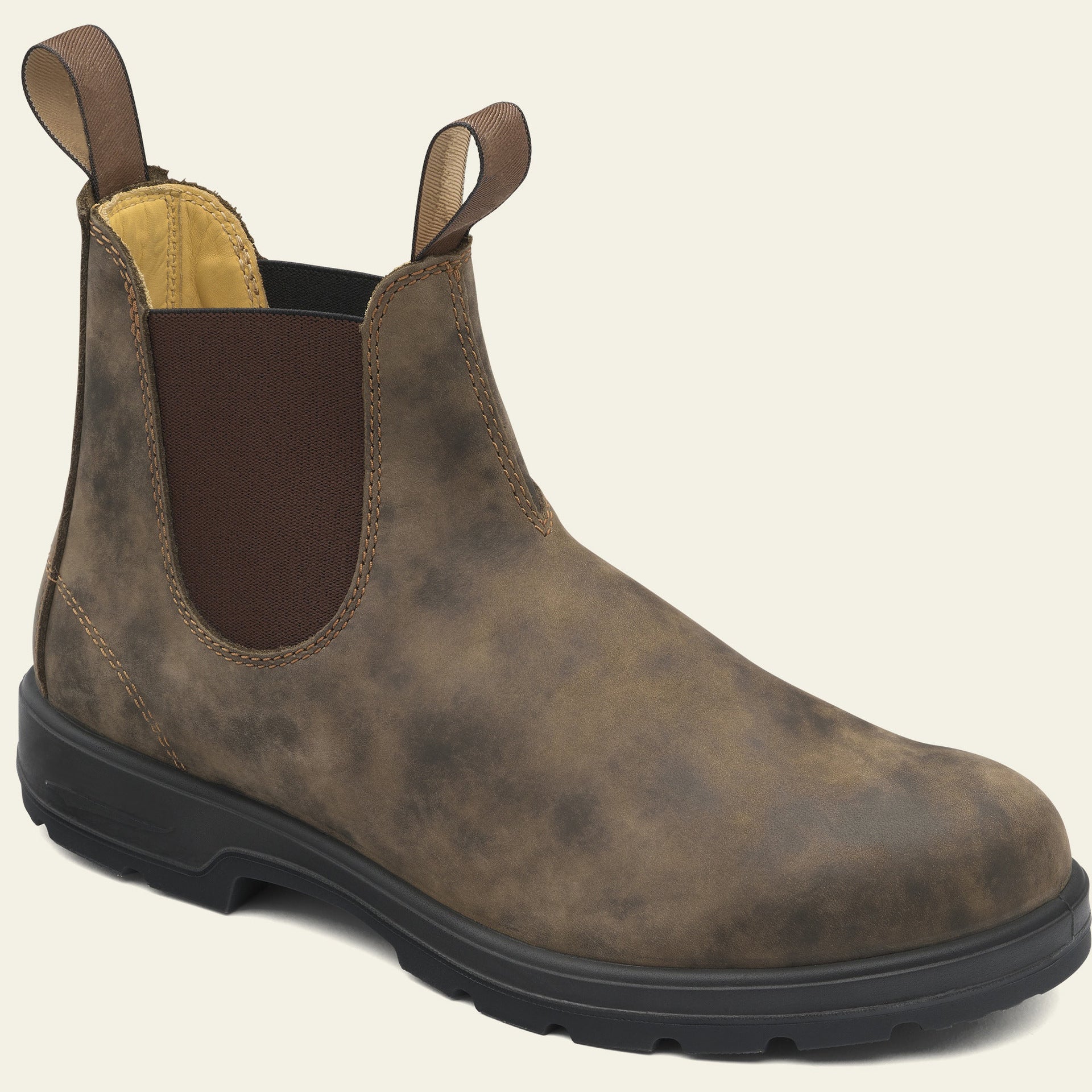 Bottines Chelsea homme boots Chelsea cuir style workwear semelle crantée slip-on