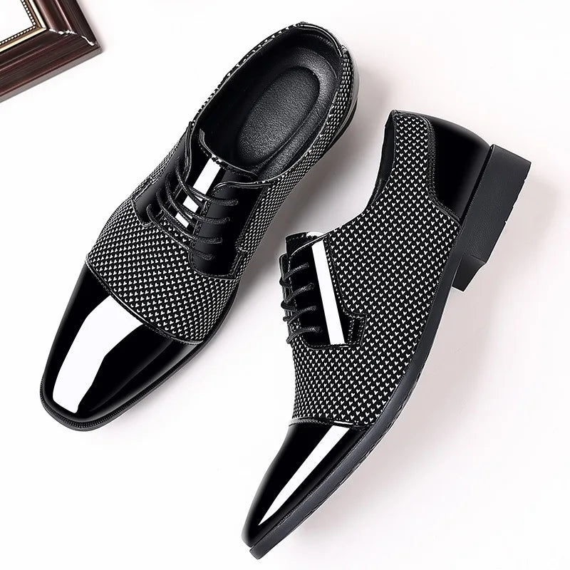 Chaussures oxford homme bout pointu à lacets mariage