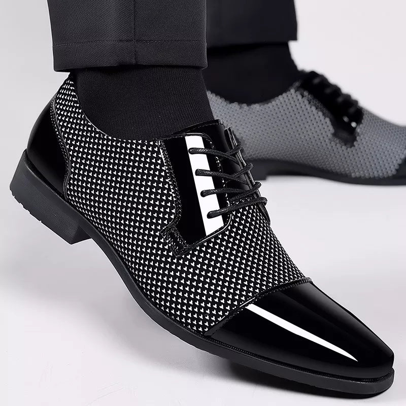 Chaussures oxford homme bout pointu à lacets mariage