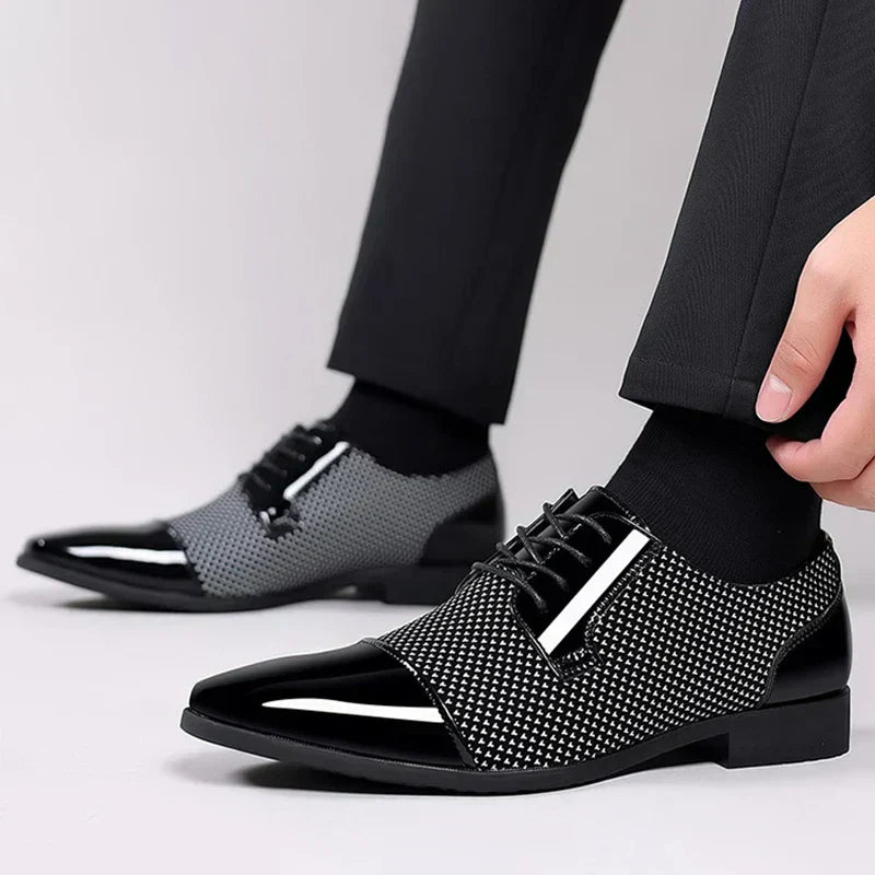 Chaussures oxford homme bout pointu à lacets mariage