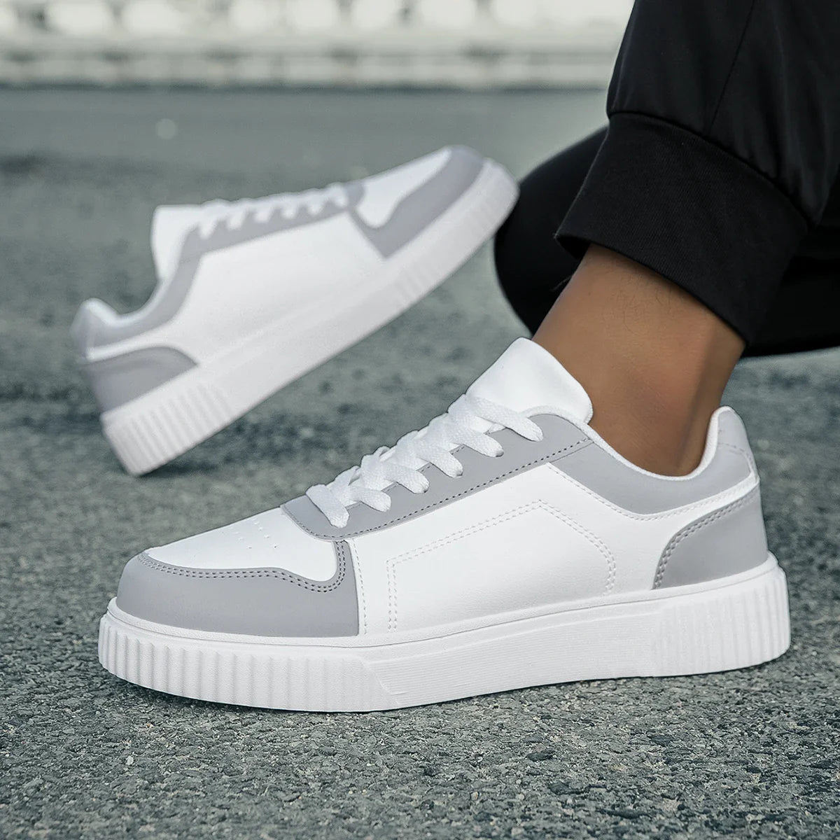 Baskets femme plateforme lacets semelle épaisse sneakers casual confortables